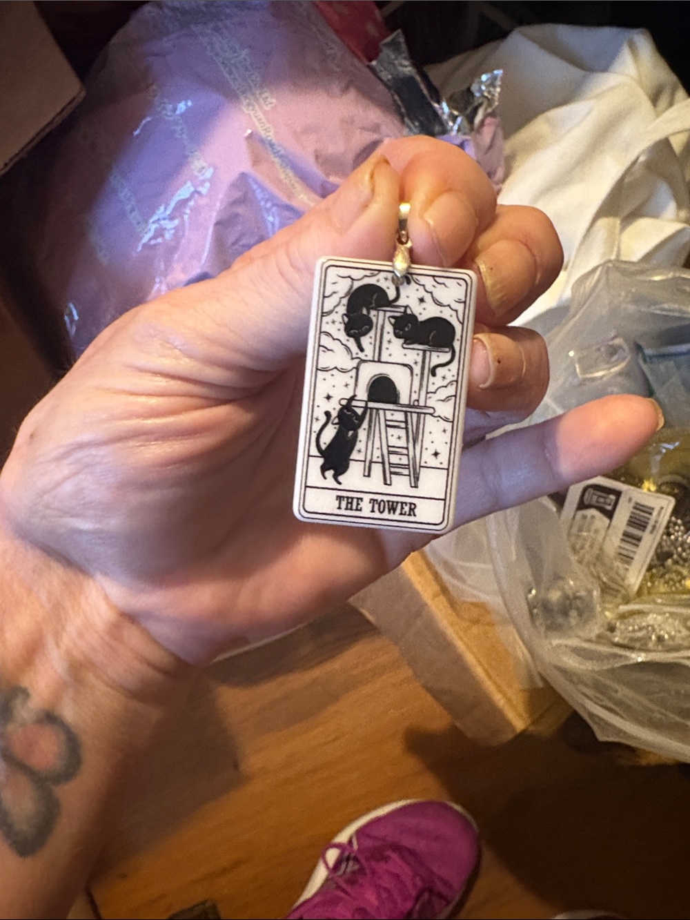 The Tower Tarot Charm Pendant